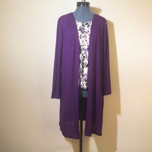 Two Piece Set: Dana Buchman XL long cardigan and Croft & Barrow XL Blouse